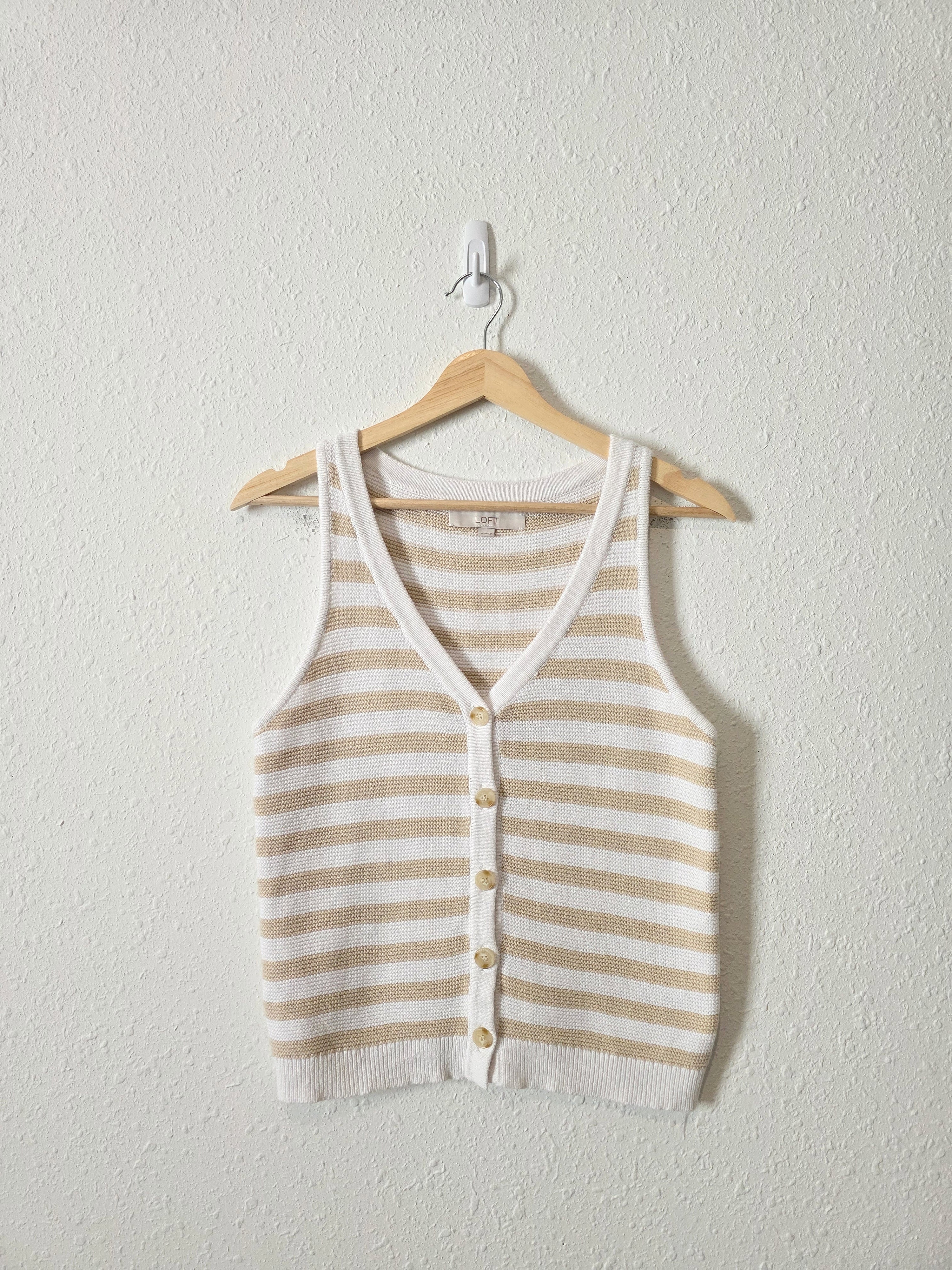 Loft Striped Cotton Tank (S)