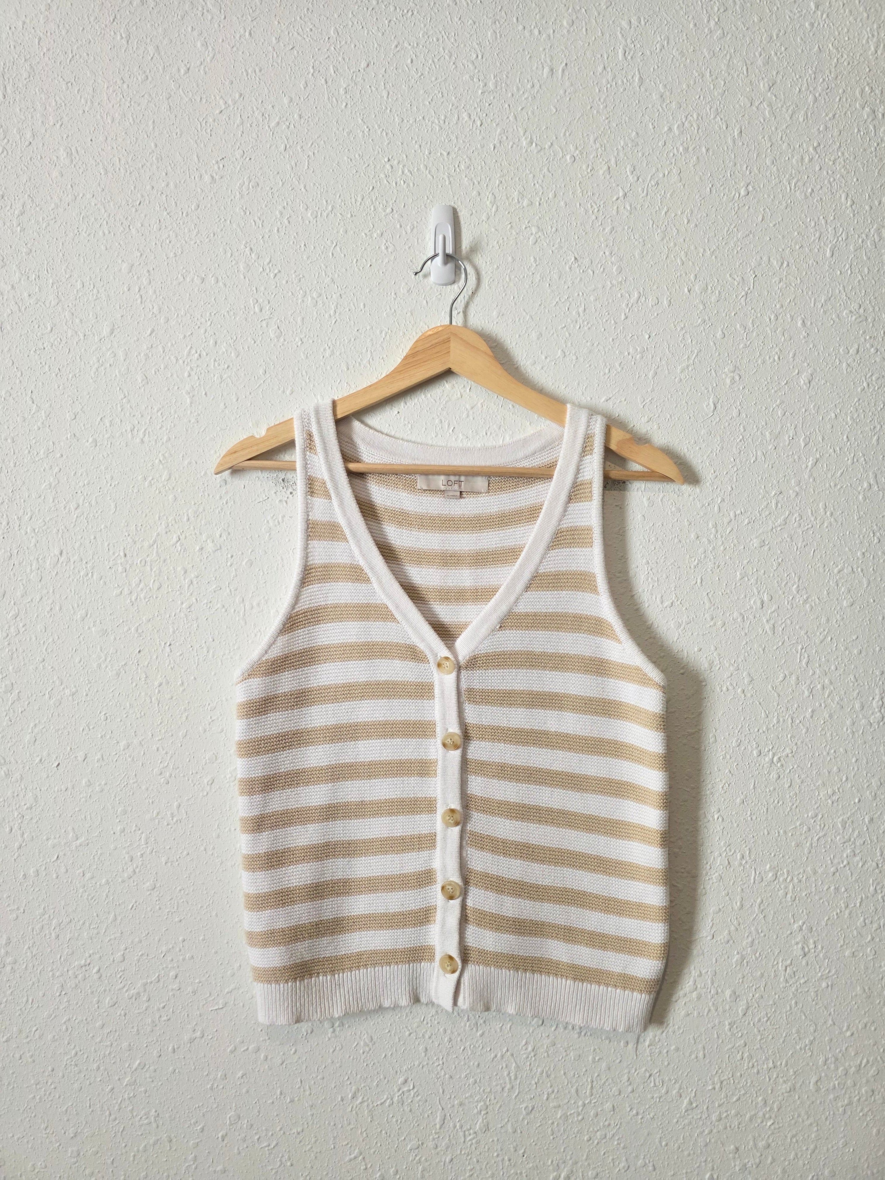 Loft Striped Cotton Tank (S)