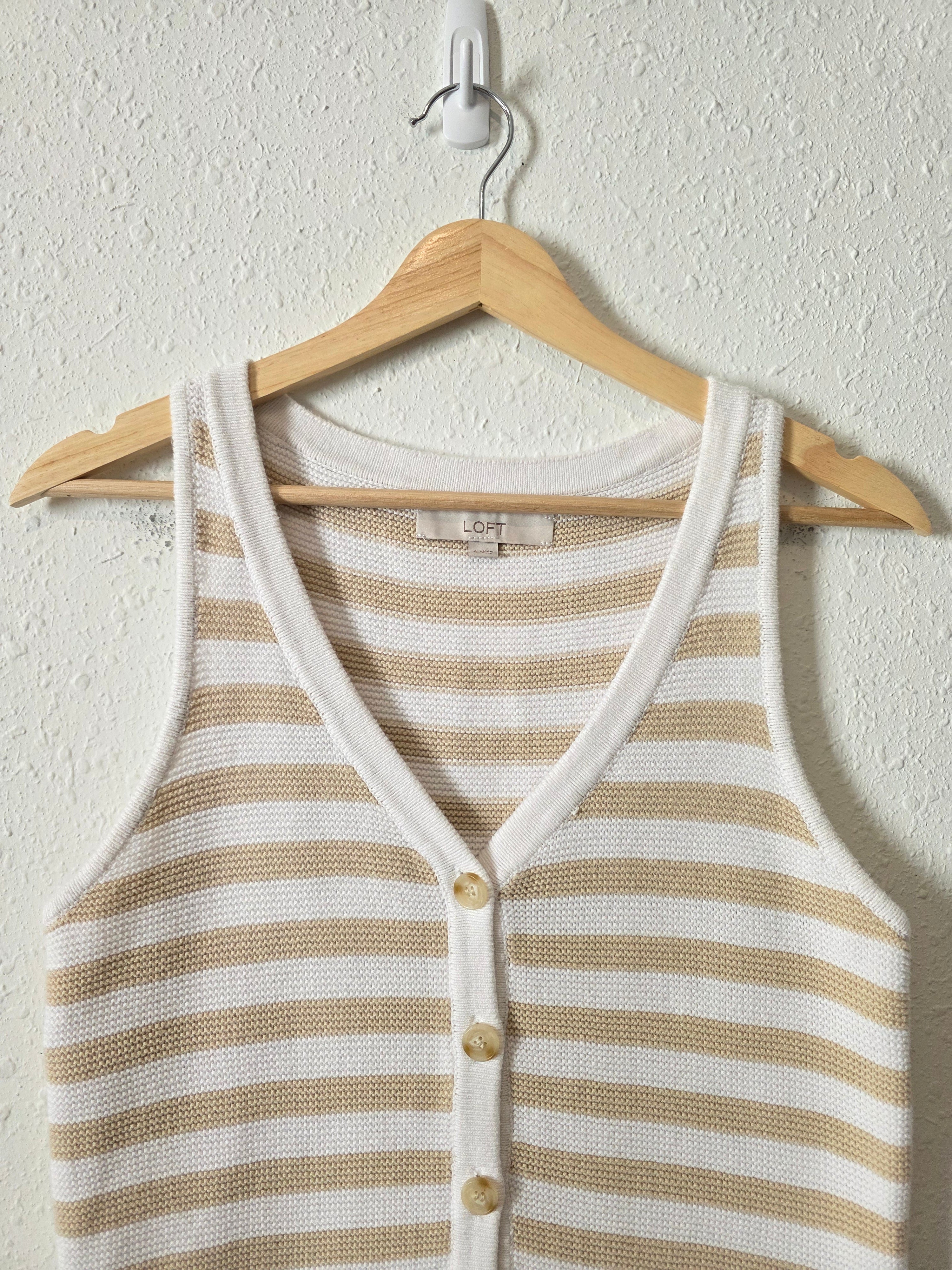 Loft Striped Cotton Tank (S)