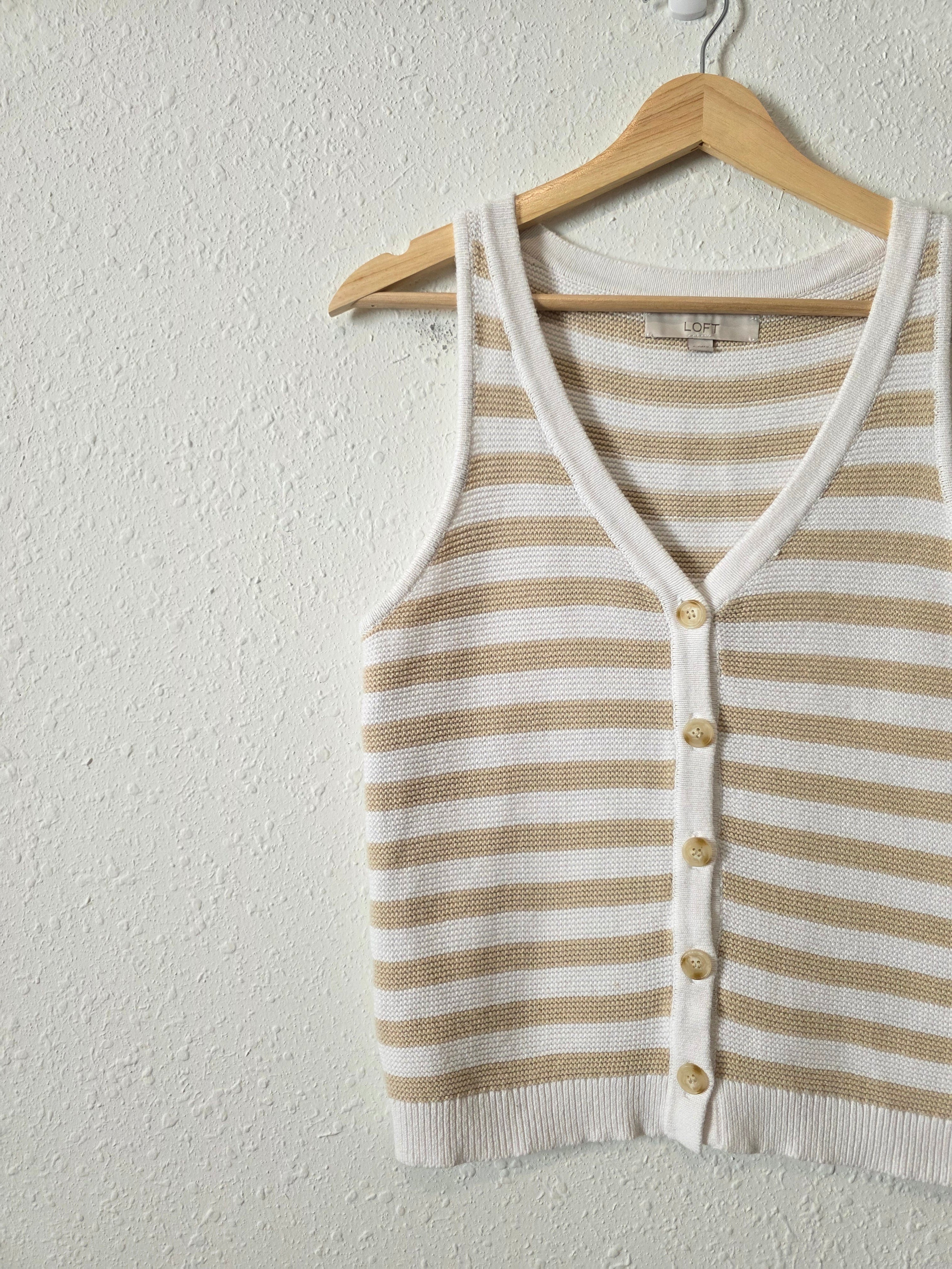 Loft Striped Cotton Tank (S)