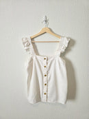 J.Crew Square Neck Linen Tank (S)
