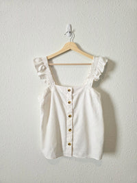J.Crew Square Neck Linen Tank (S)