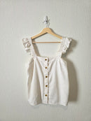 J.Crew Square Neck Linen Tank (S)