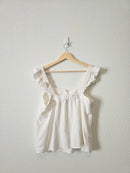 J.Crew Square Neck Linen Tank (S)