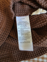 Madewell Brown Crop Waffle Tee (L)