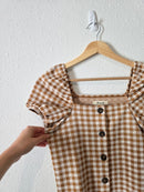 Madewell Gingham Square Neck Top (XXS)