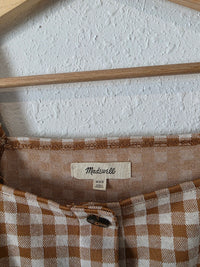 Madewell Gingham Square Neck Top (XXS)