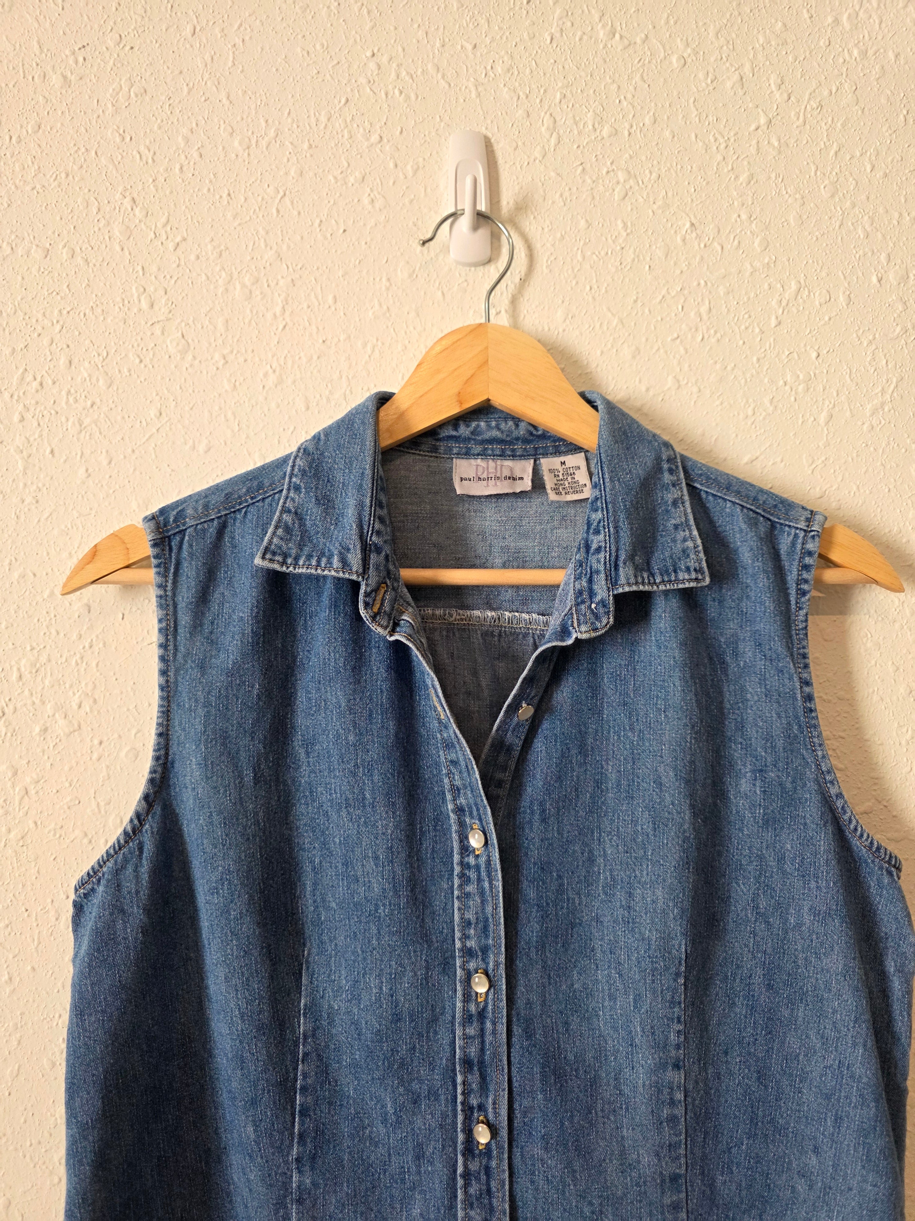 Vintage Cotton Denim Tank (M)