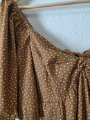 Abercrombie Polka Dot Midi Dress (XS)