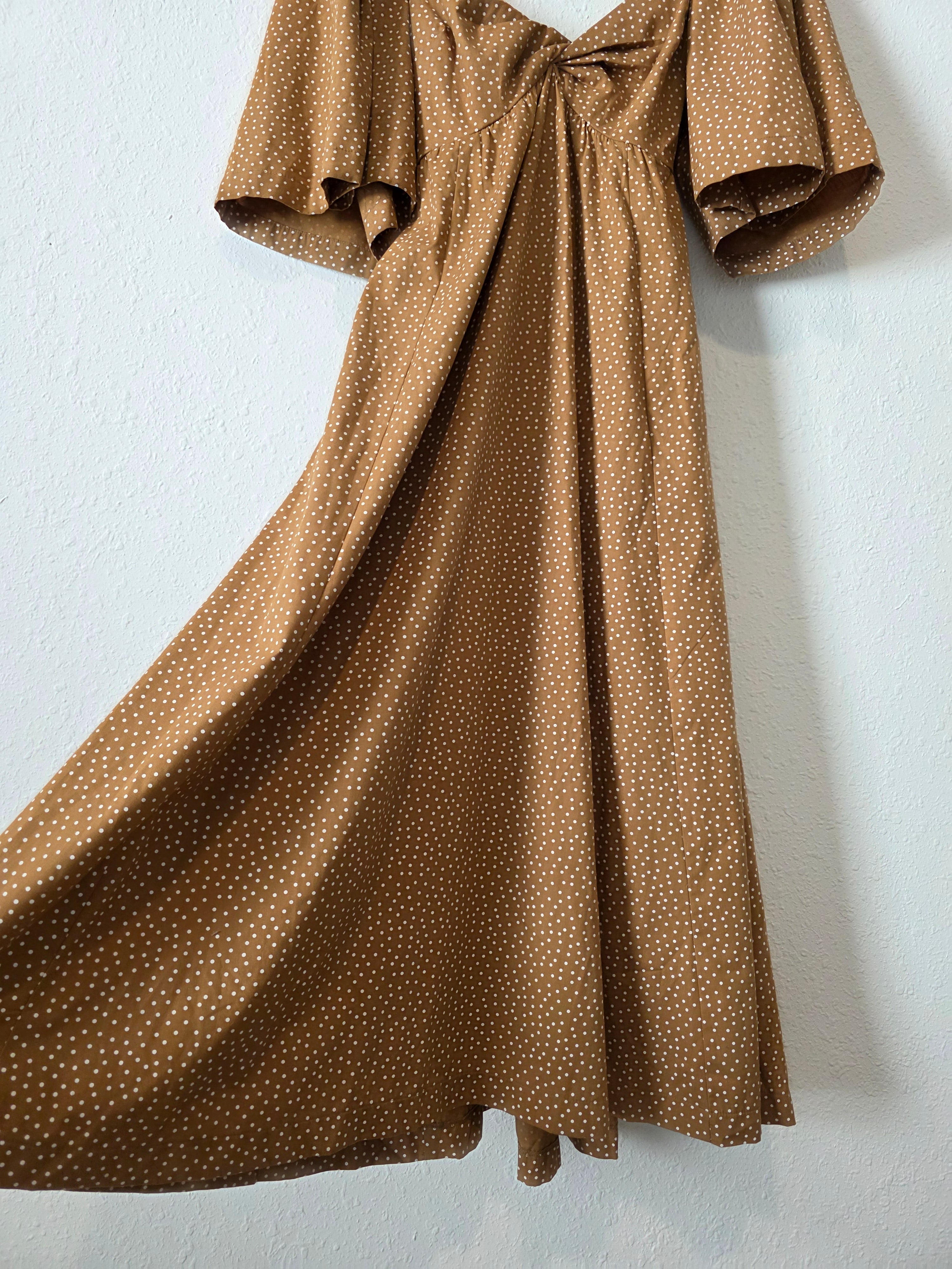 Abercrombie Polka Dot Midi Dress (XS)