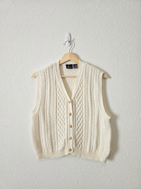 Vintage Cable Knit Sweater Vest (M)