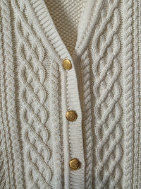 Vintage Cable Knit Sweater Vest (M)