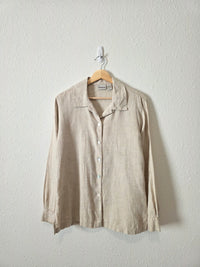 Vintage Linen Button Up Shirt (M)