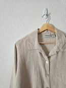 Vintage Linen Button Up Shirt (M)