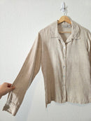 Vintage Linen Button Up Shirt (M)