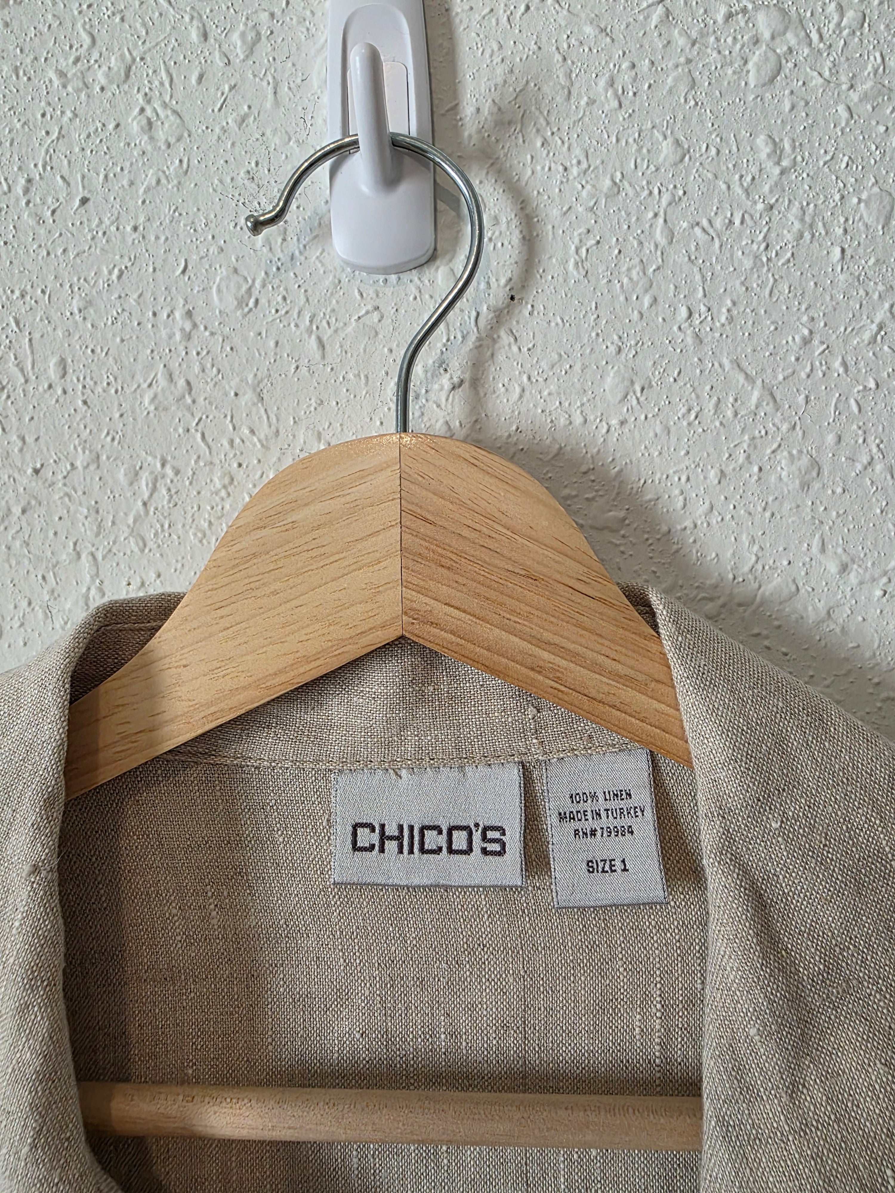 Vintage Linen Button Up Shirt (M)