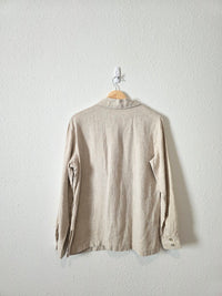 Vintage Linen Button Up Shirt (M)