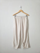 Linen Blend Straight Pants (S)