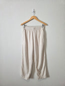 Linen Blend Straight Pants (S)