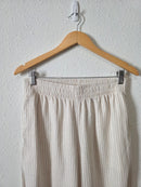 Linen Blend Straight Pants (S)