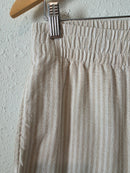 Linen Blend Straight Pants (S)