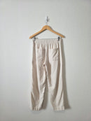 Linen Blend Straight Pants (S)