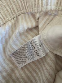 Linen Blend Straight Pants (S)