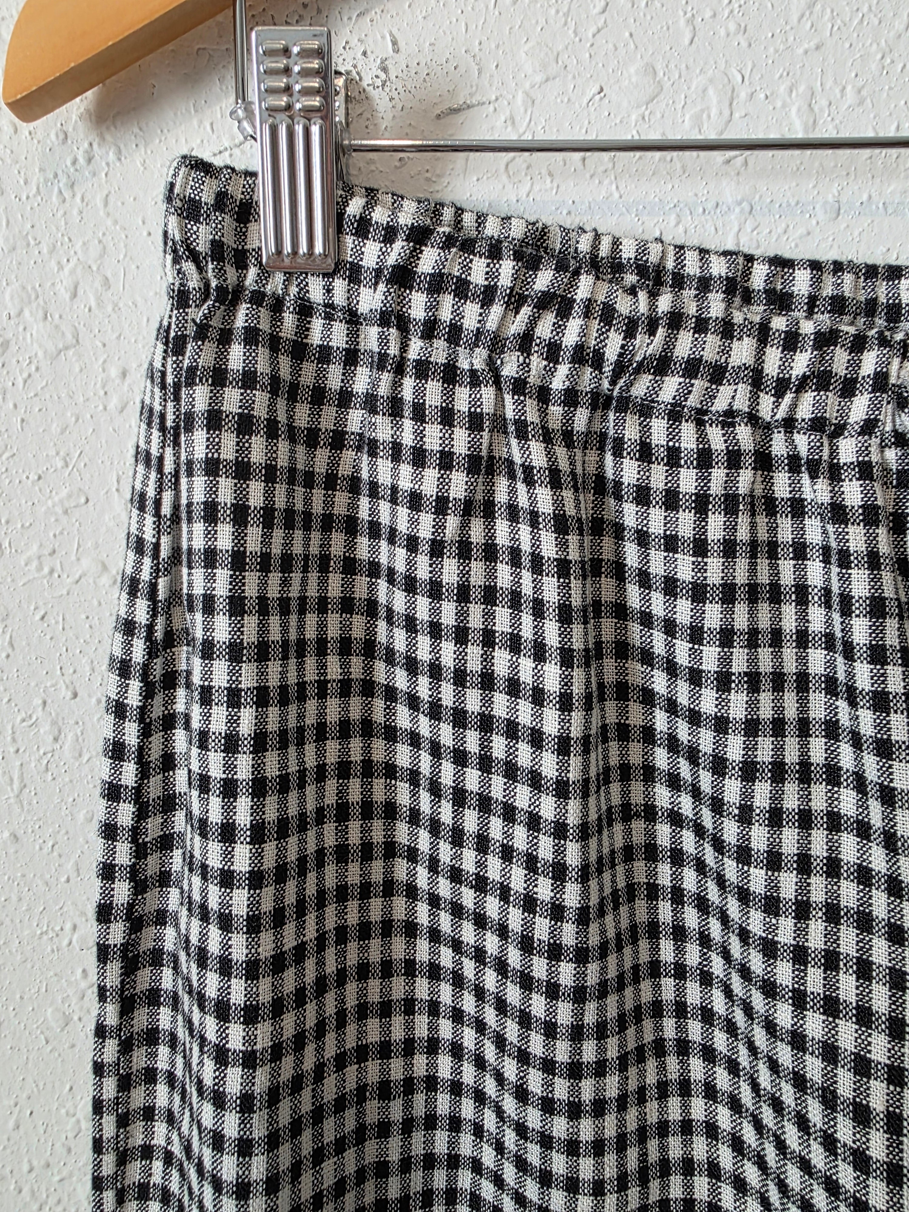 Reformation Gingham Wide Leg Linen Pants (M)
