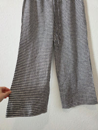 Reformation Gingham Wide Leg Linen Pants (M)