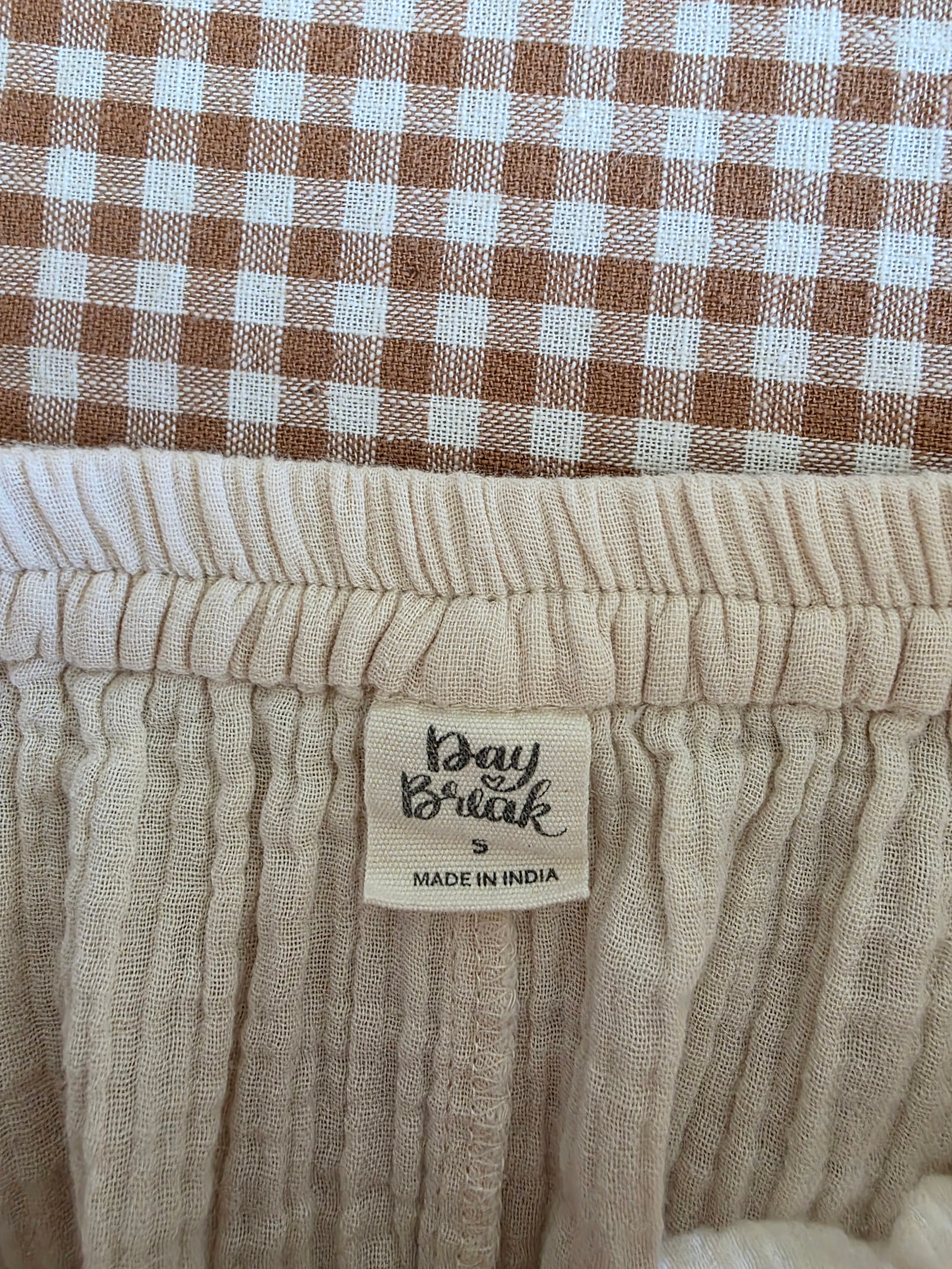 Neutral Gauze Wide Leg Pants (S)