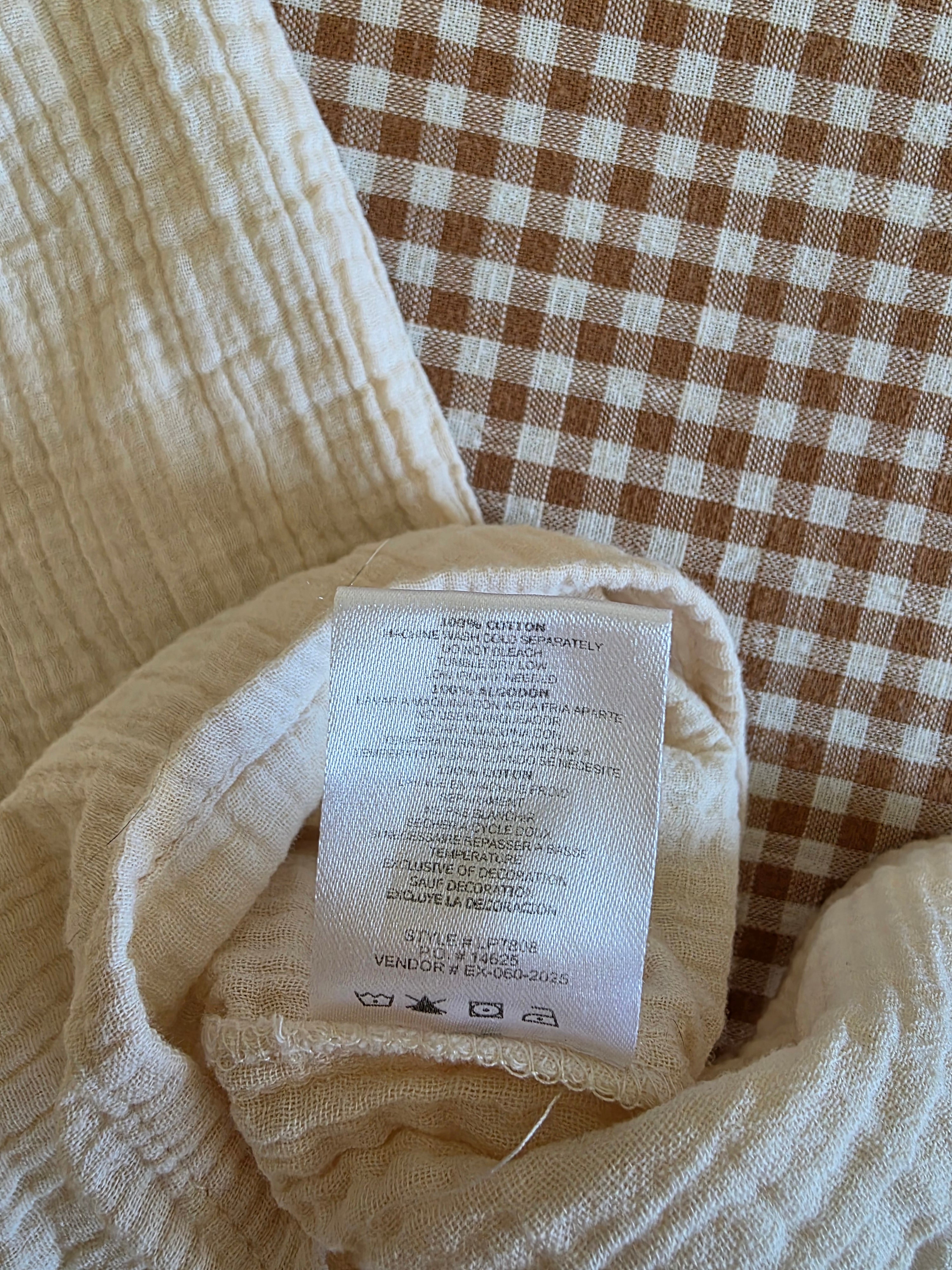 Neutral Gauze Wide Leg Pants (S)