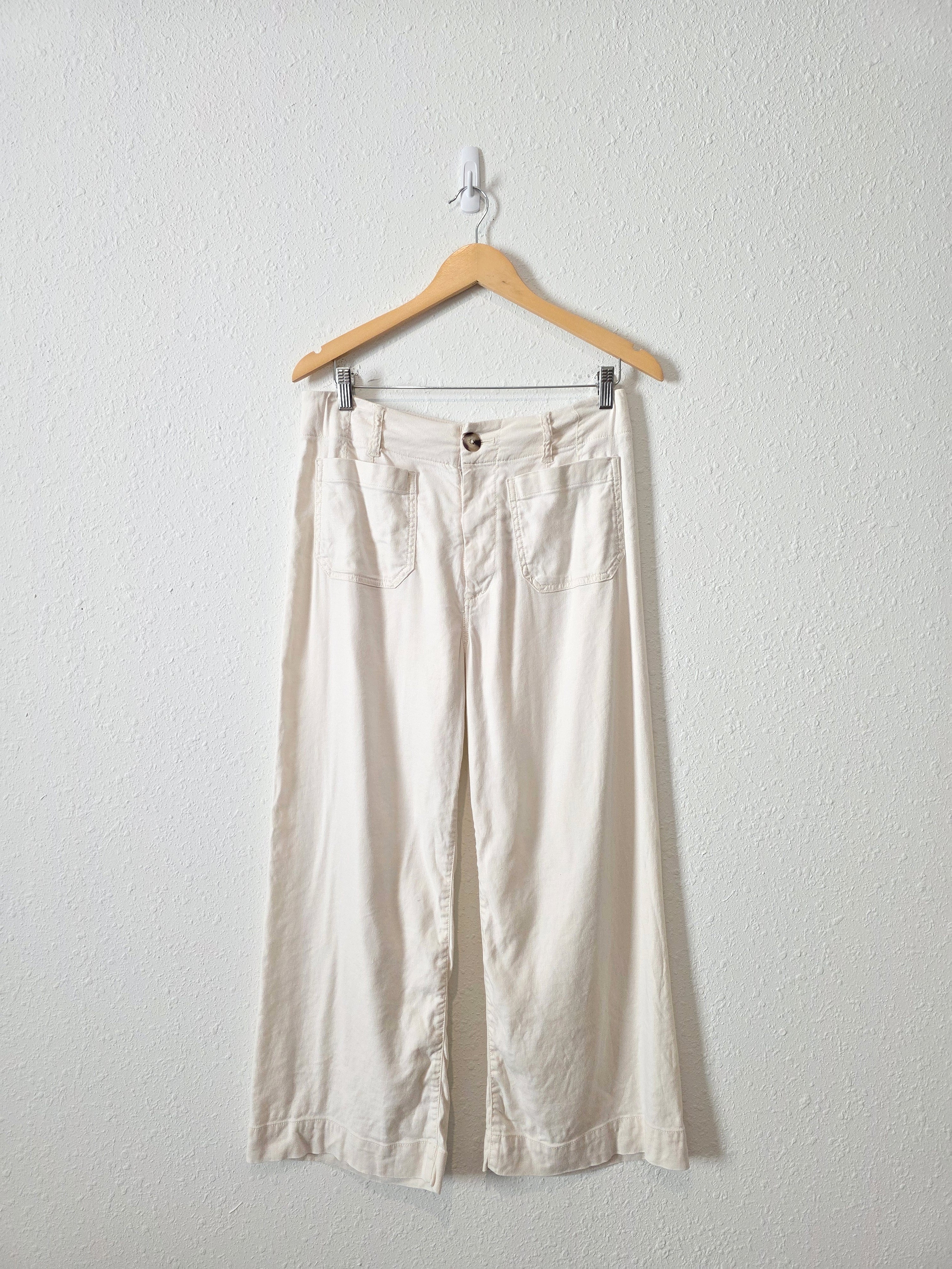Anthropologie Linen Blend Wide Leg Pants (6)