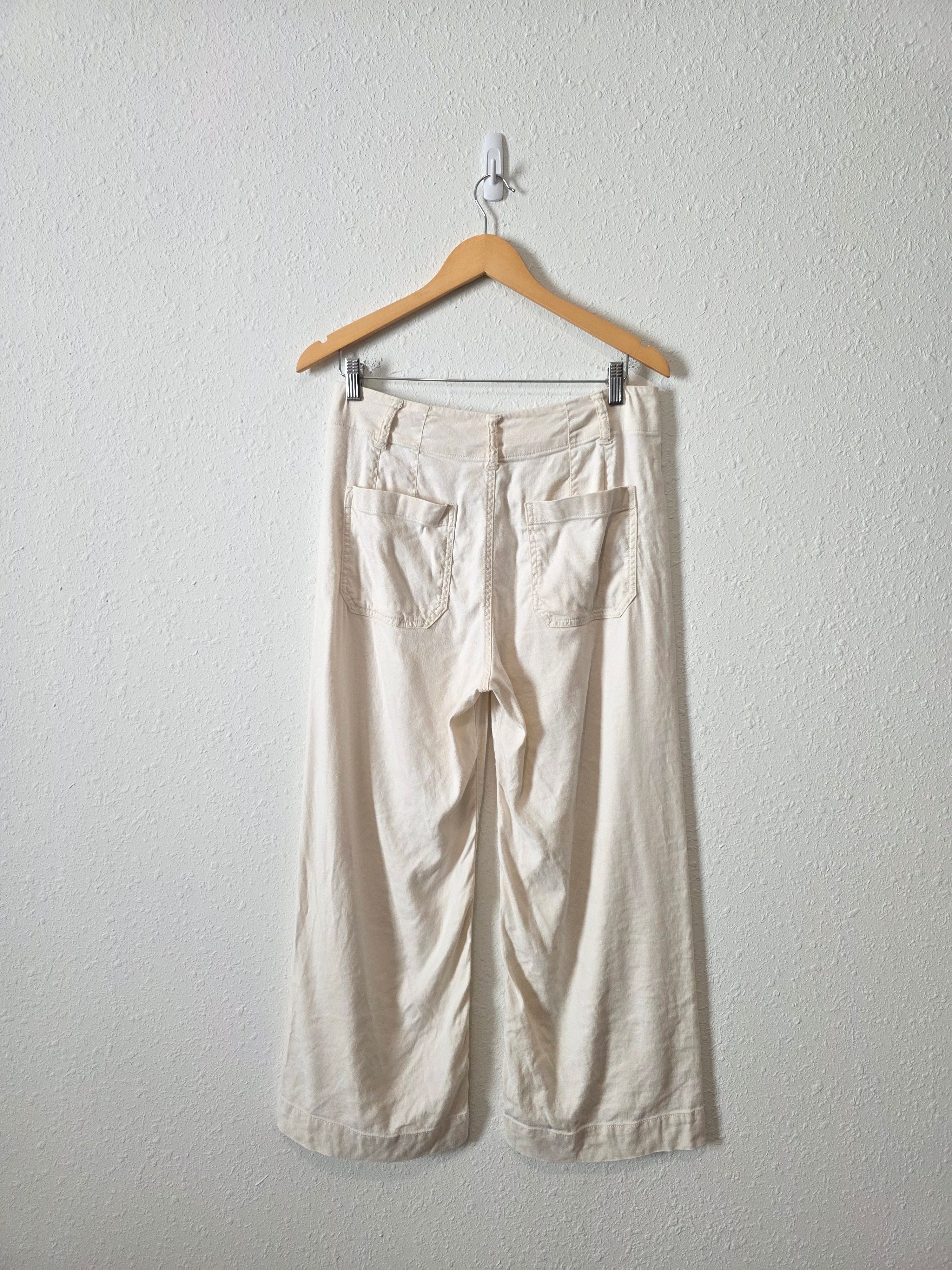 Anthropologie Linen Blend Wide Leg Pants (6)