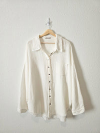 Zenana Cotton Gauze Button Up (XL)