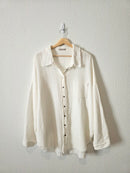 Zenana Cotton Gauze Button Up (XL)