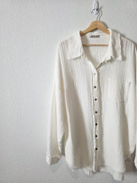 Zenana Cotton Gauze Button Up (XL)