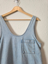 Light Wash Denim Mini Dress (XS)
