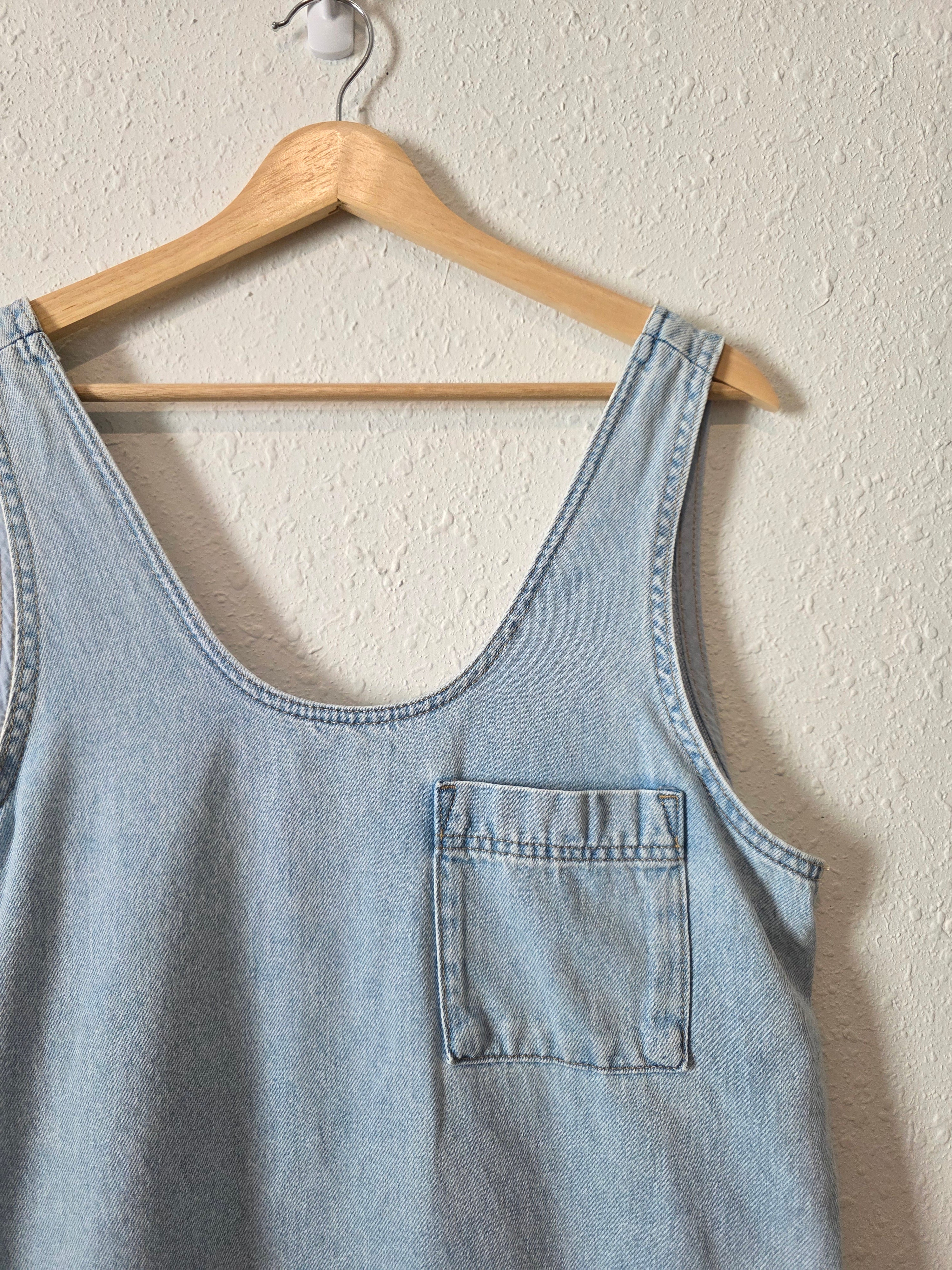 Light Wash Denim Mini Dress (XS)