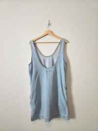 Light Wash Denim Mini Dress (XS)