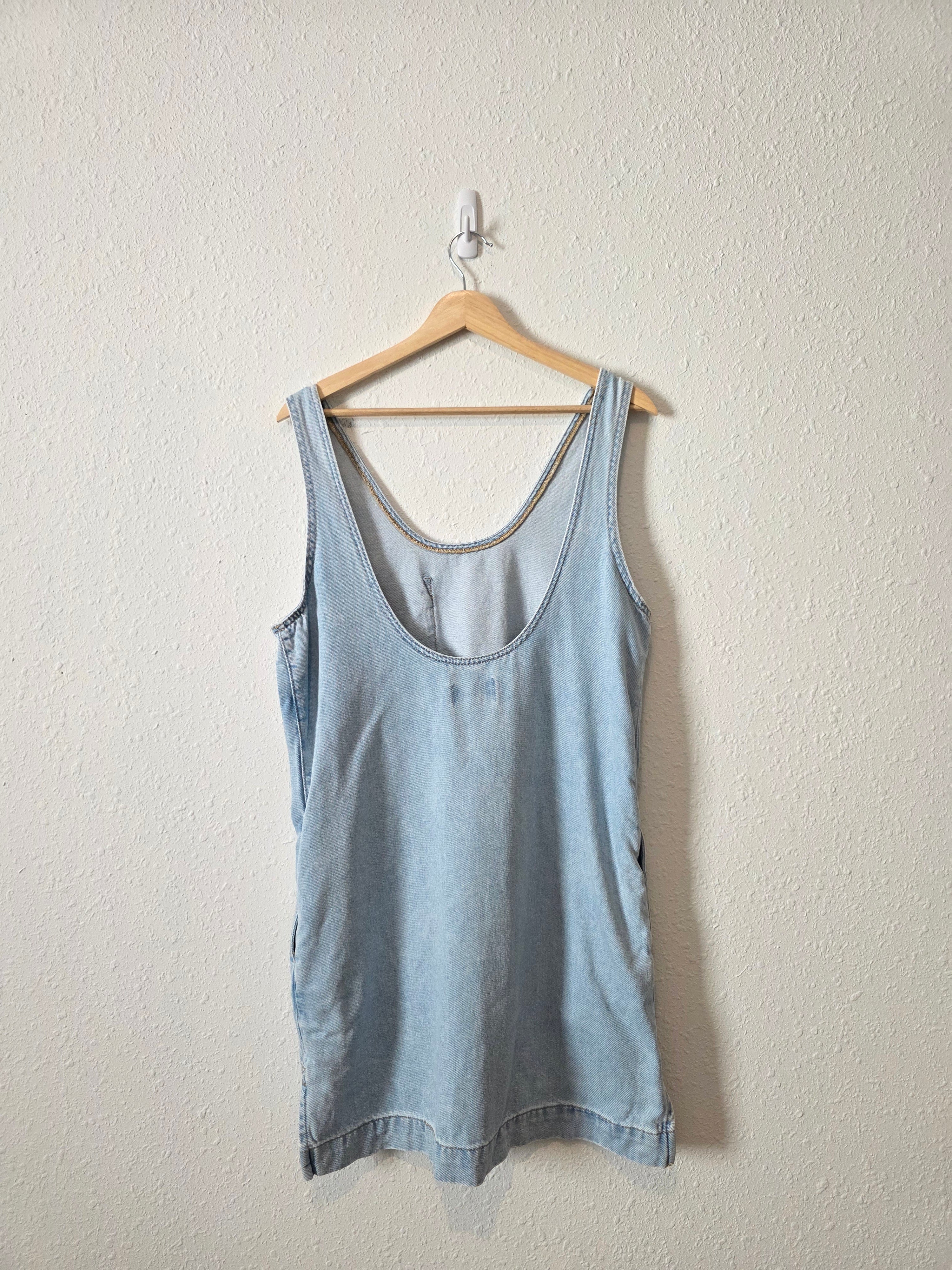 Light Wash Denim Mini Dress (XS)