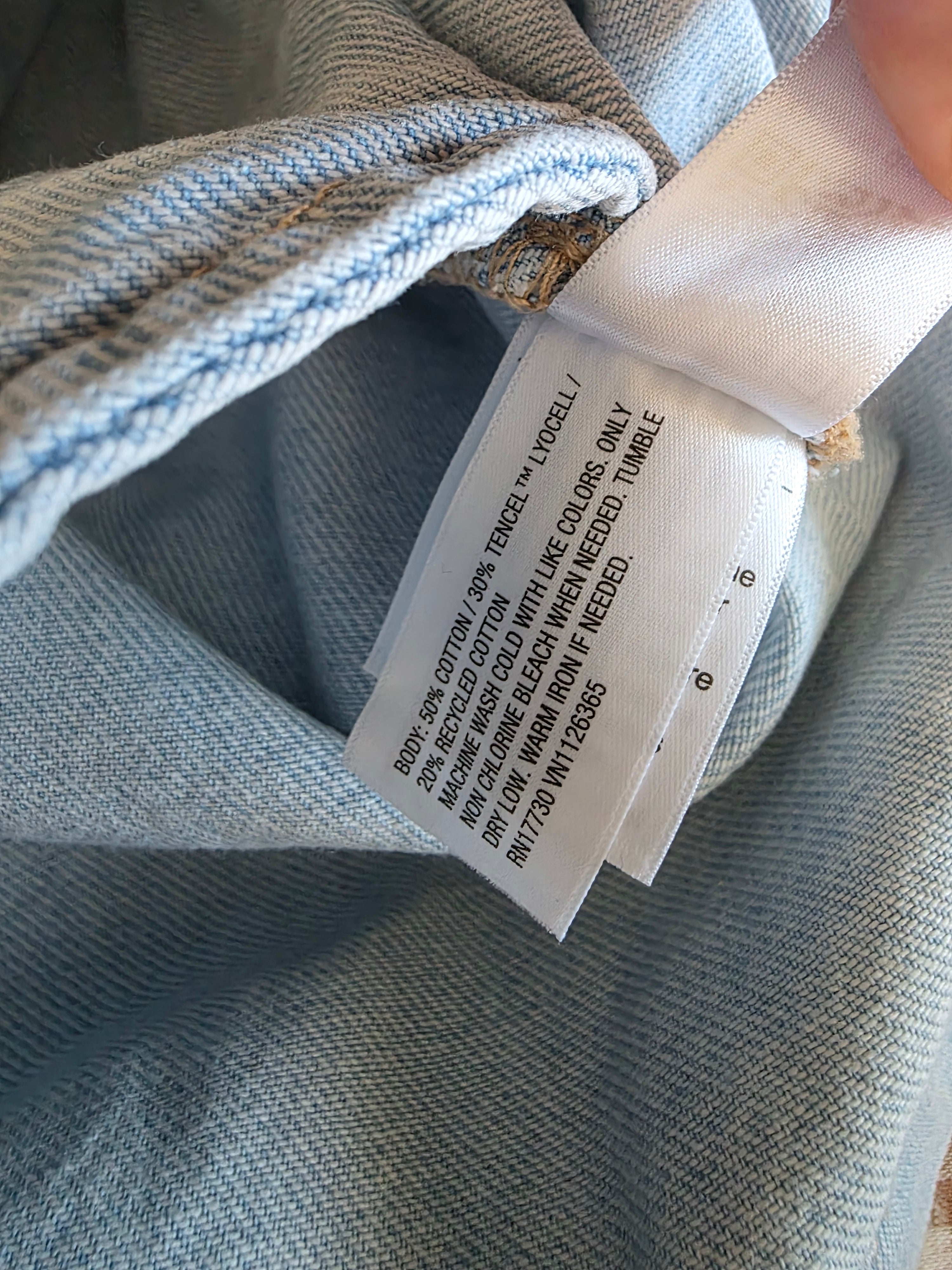 Light Wash Denim Mini Dress (XS)