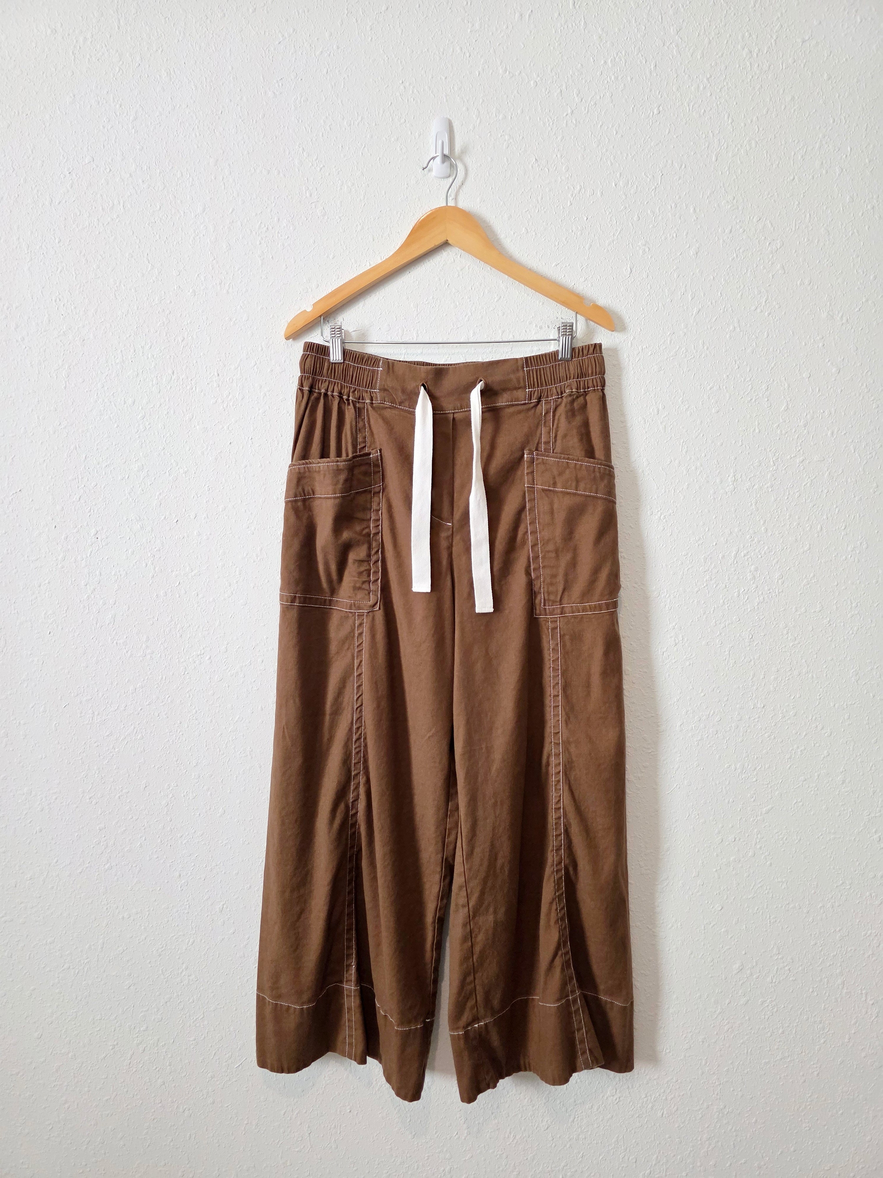 Maeve Brown Wide Leg Pants (M)