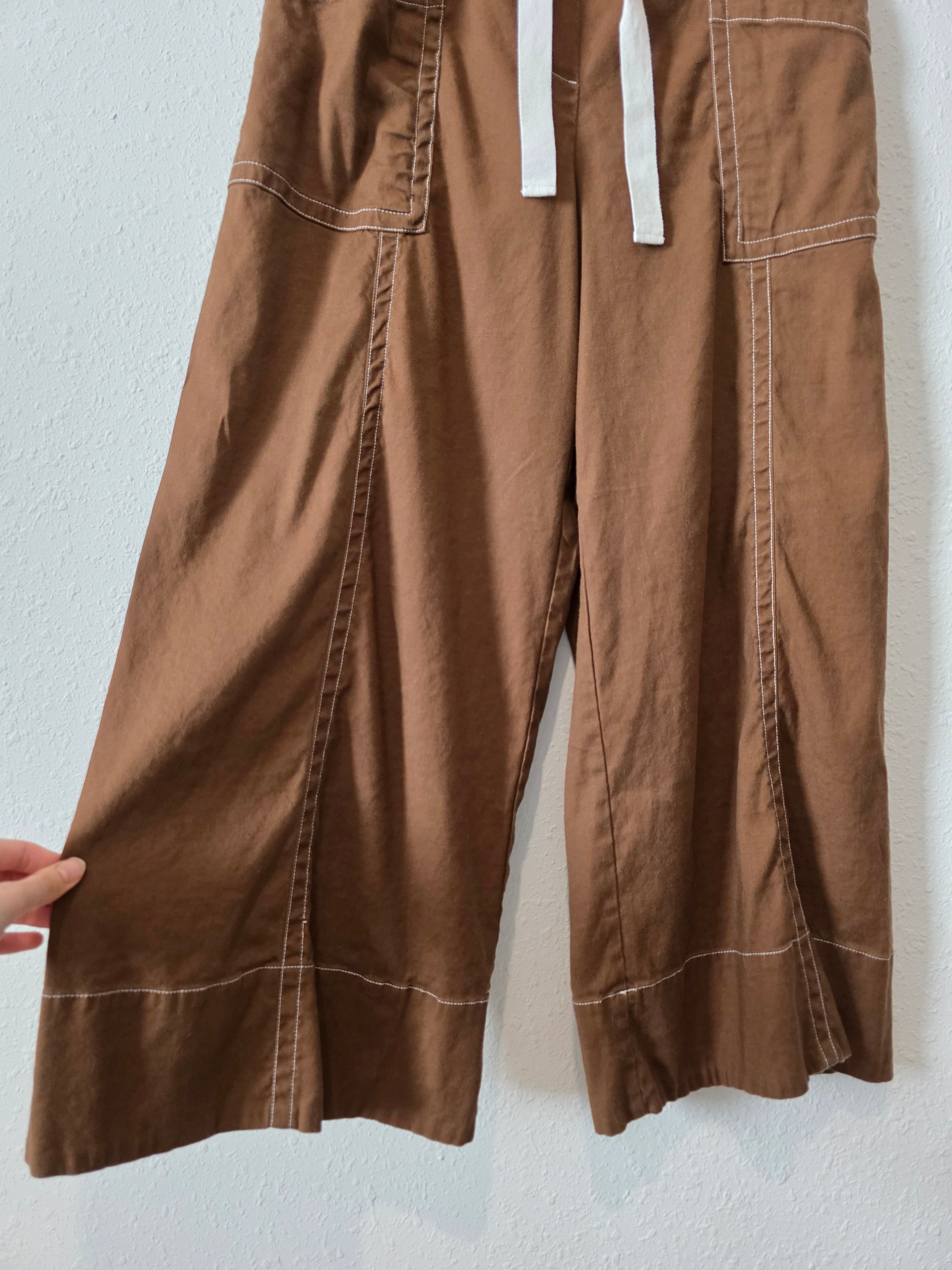 Maeve Brown Wide Leg Pants (M)