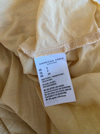 Yellow Floral Smocked Dress (S)