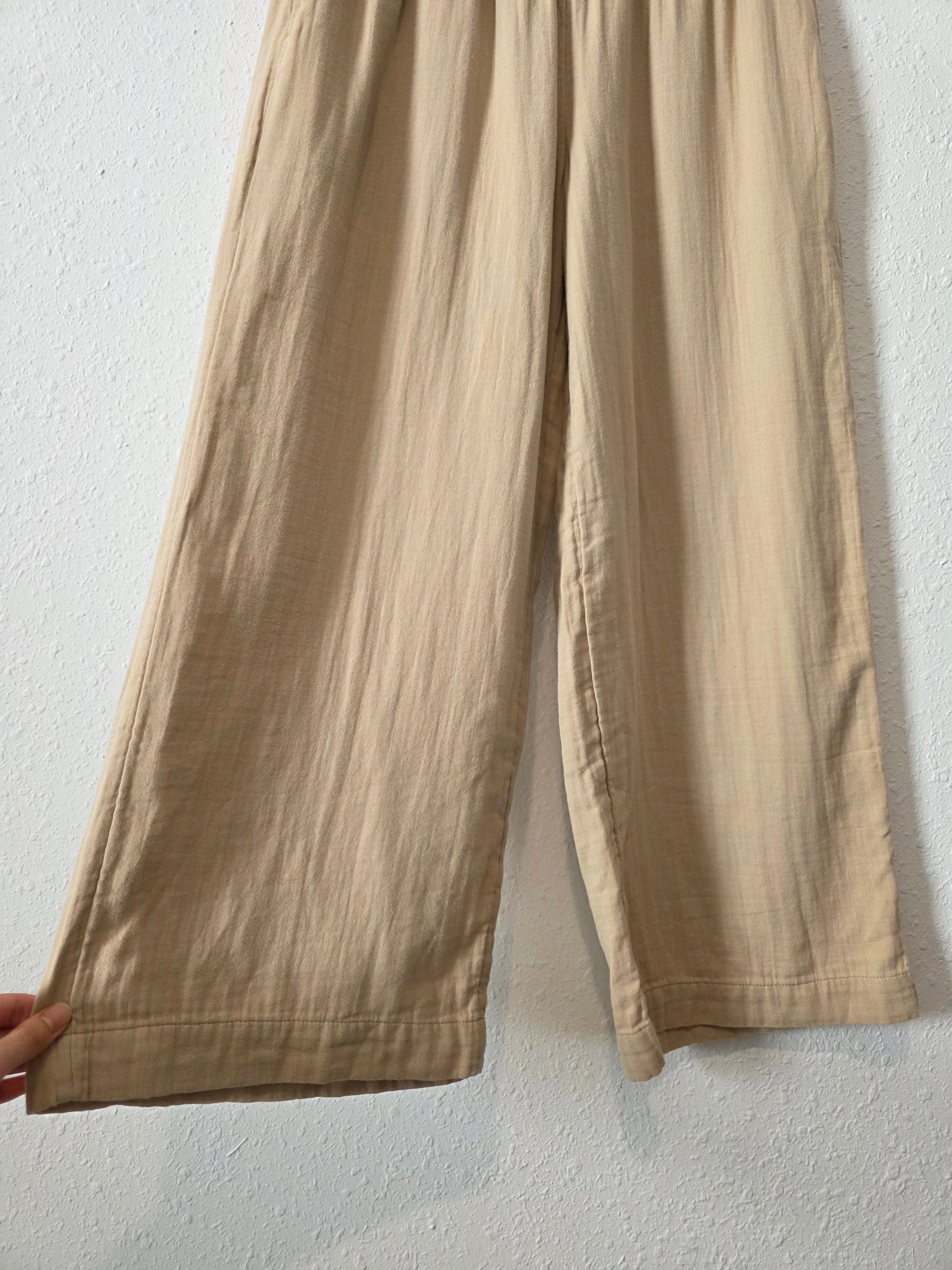 NEW Gauze Wide Leg Pants (S)