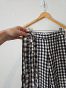 Loft Gingham Wide Leg Pants (M)
