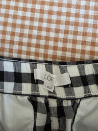 Loft Gingham Wide Leg Pants (M)