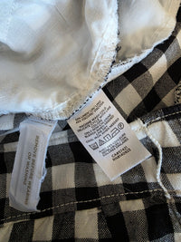 Loft Gingham Wide Leg Pants (M)