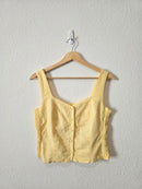 Yellow Linen Blend Tank (S)