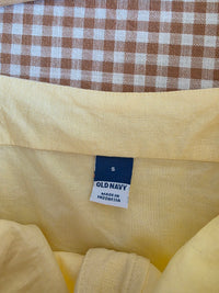Yellow Linen Blend Tank (S)